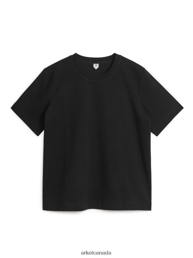 ARKET Clothing 4L826J341 Black Heavyweight T-Shirt Women
