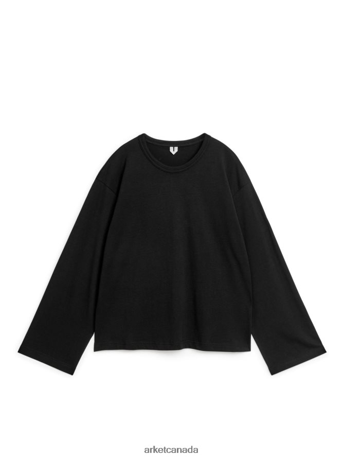ARKET Clothing 4L826J353 Black Oversized T-Shirt Women