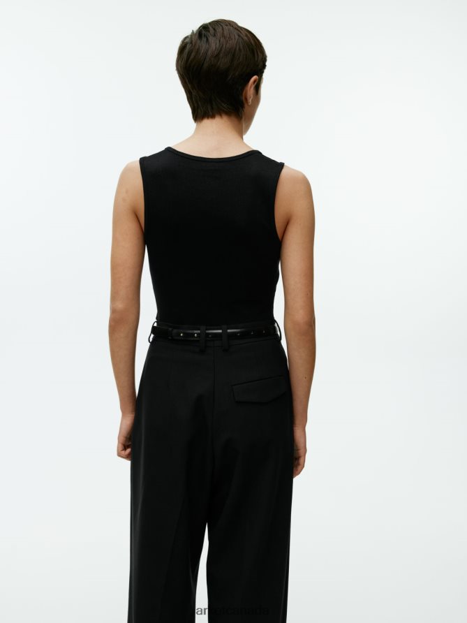 ARKET Clothing 4L826J364 Black Rib Tank Top Women