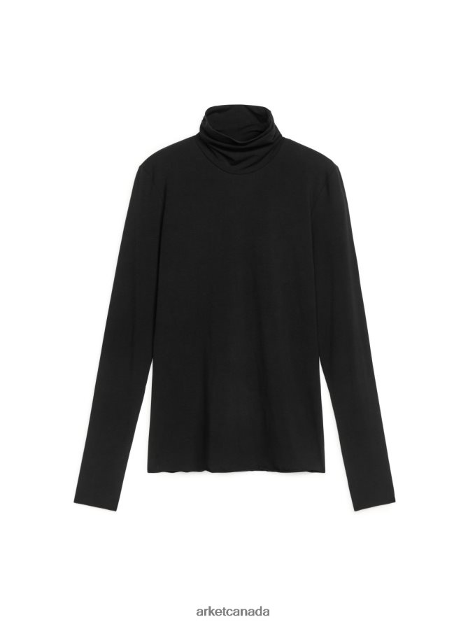 ARKET Clothing 4L826J378 Black Lyocell Blend Roll-Neck Women