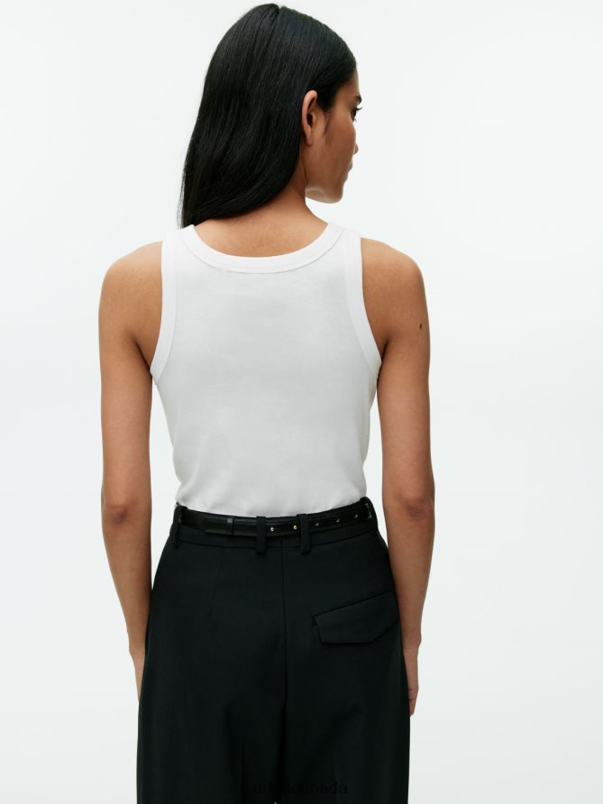 ARKET Clothing 4L826J383 White Rib Tank Top Women