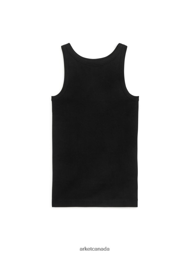 ARKET Clothing 4L826J384 Black Rib Tank Top Women