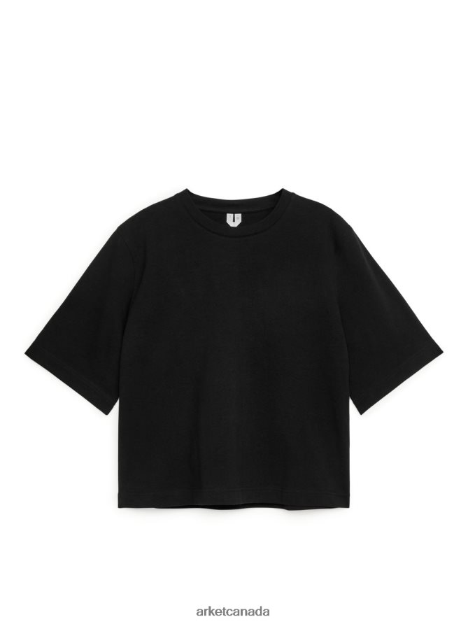 ARKET Clothing 4L826J387 Black Heavyweight Boxy T-Shirt Women