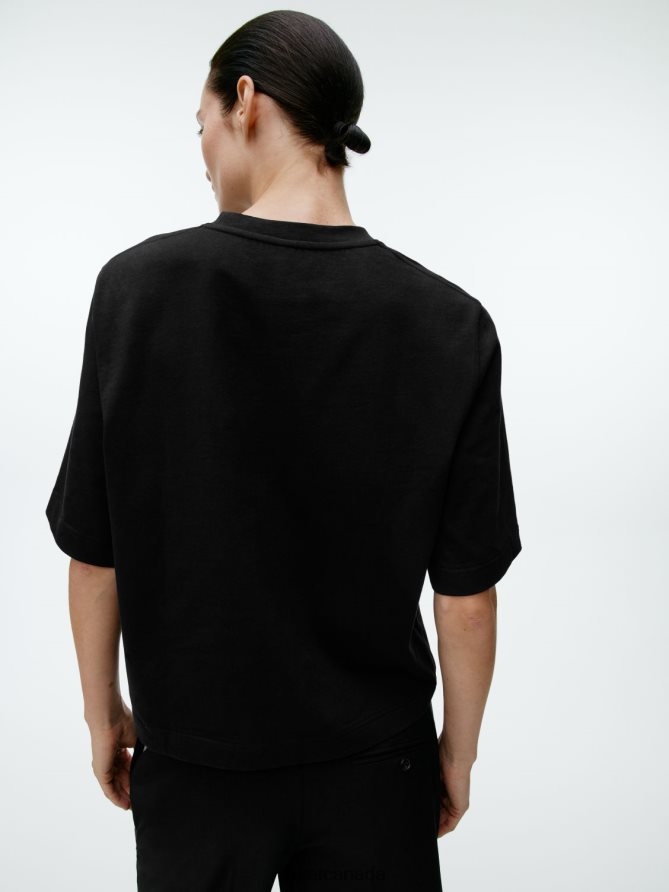 ARKET Clothing 4L826J387 Black Heavyweight Boxy T-Shirt Women