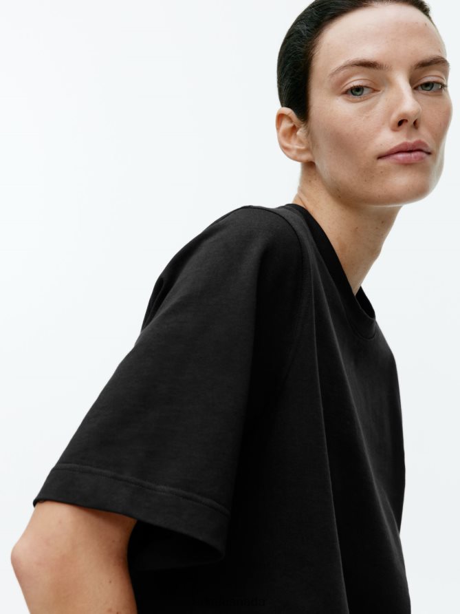 ARKET Clothing 4L826J387 Black Heavyweight Boxy T-Shirt Women