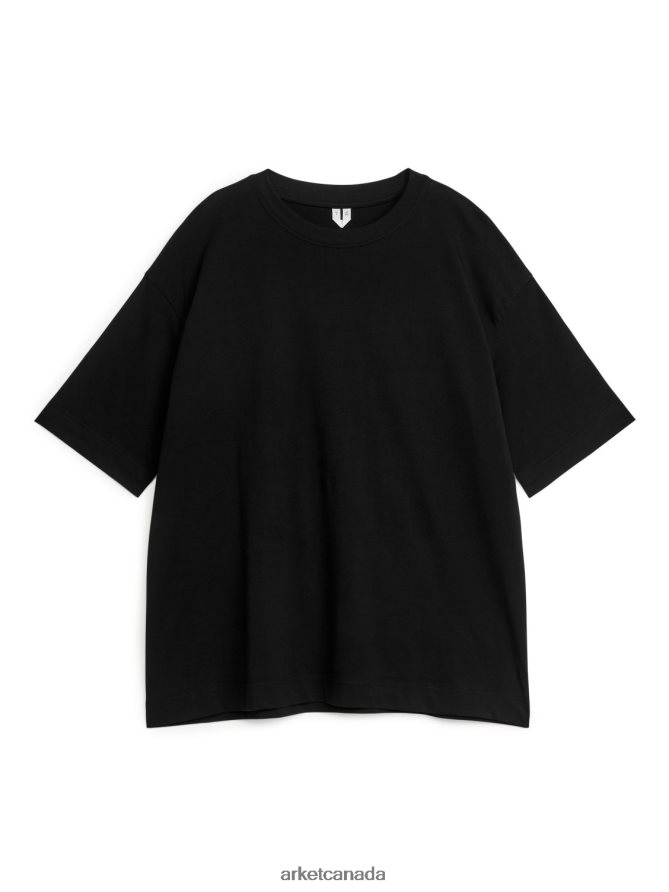 ARKET Clothing 4L826J389 Black Oversized T-Shirt Women
