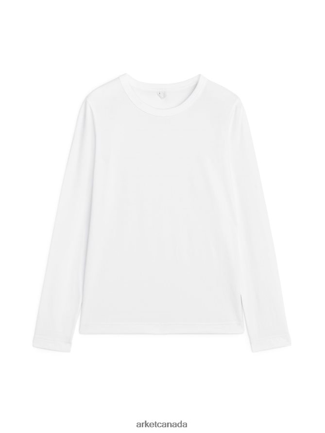 ARKET Clothing 4L826J391 White Long-Sleeved T-Shirt Women