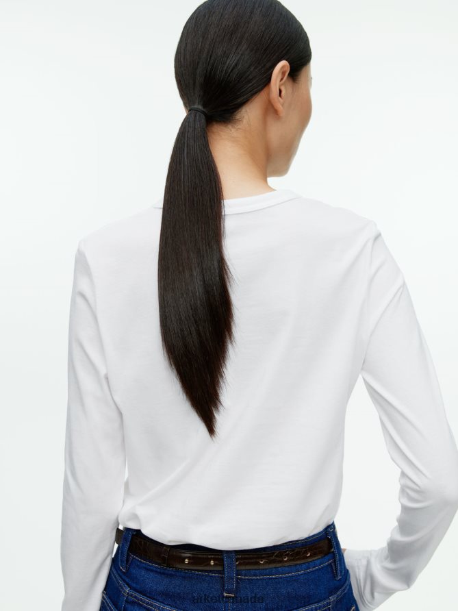 ARKET Clothing 4L826J391 White Long-Sleeved T-Shirt Women