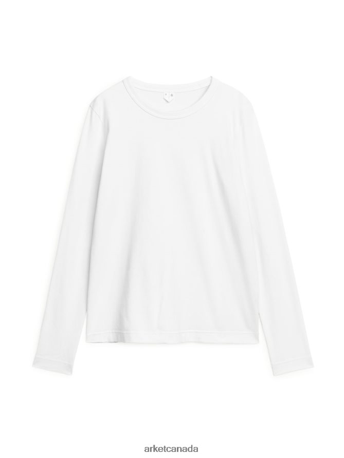 ARKET Clothing 4L826J391 White Long-Sleeved T-Shirt Women