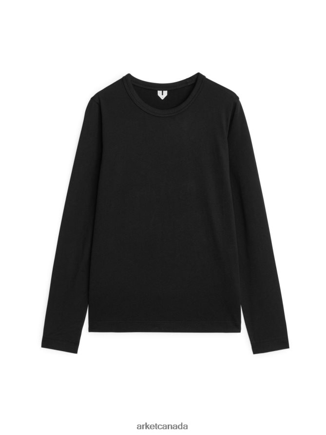 ARKET Clothing 4L826J392 Black Long-Sleeved T-Shirt Women