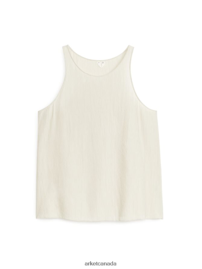 ARKET Clothing 4L826J40 Off White Woven Tank Top Women