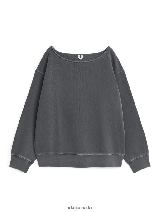 ARKET Clothing 4L826J500 Dark Grey Relaxed Sweatshirt Women