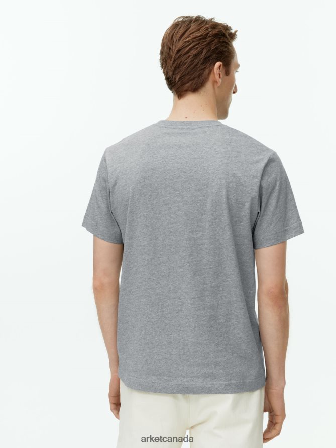 ARKET Clothing 4L826J988 Grey Melange Midweight T-Shirt Women