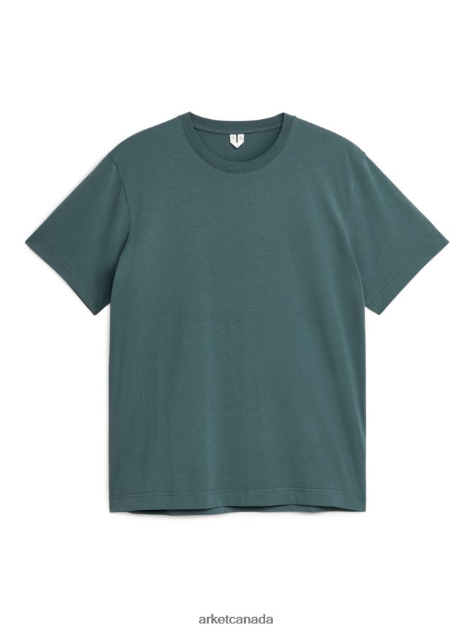 ARKET Clothing 4L826J993 Dark Petrol Midweight T-Shirt Women