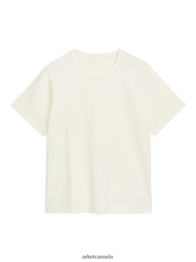 ARKET Clothing 4L826J996 Off White Heavyweight T-Shirt Women
