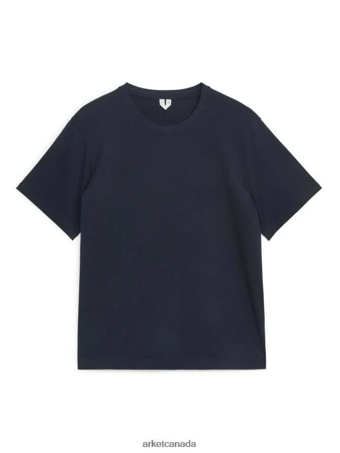 ARKET Clothing 4L826J999 Dark Blue Heavyweight T-Shirt Women