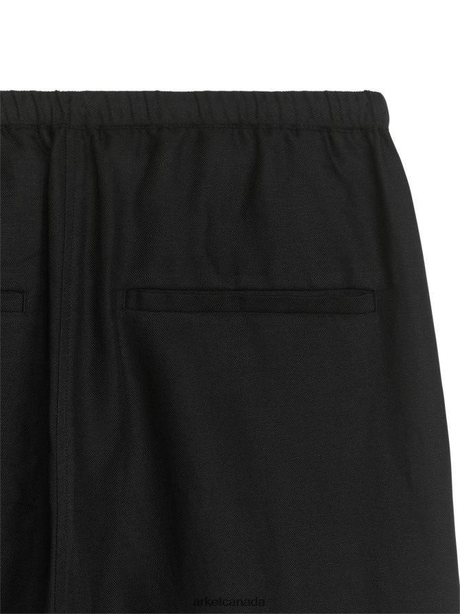 ARKET Clothing 4L826J182 Black Fluid Cargo Trousers Women