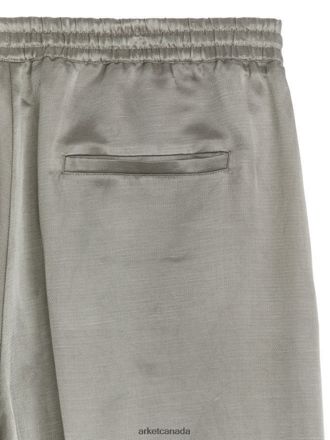 ARKET Clothing 4L826J197 Grey Wide Satin Trousers Women