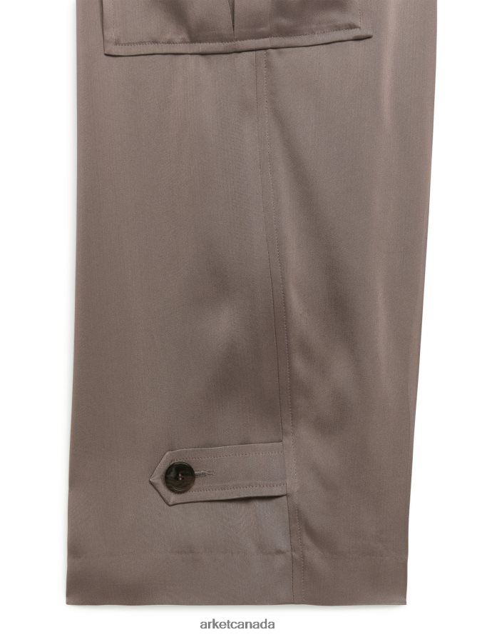 ARKET Clothing 4L826J200 Mole Satin Cargo Trousers Women
