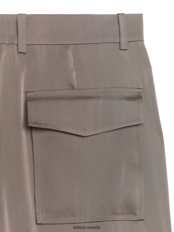 ARKET Clothing 4L826J200 Mole Satin Cargo Trousers Women