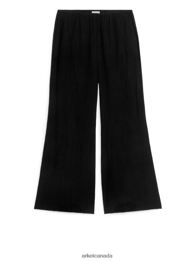 ARKET Clothing 4L826J201 Black Crinkled Trousers Women
