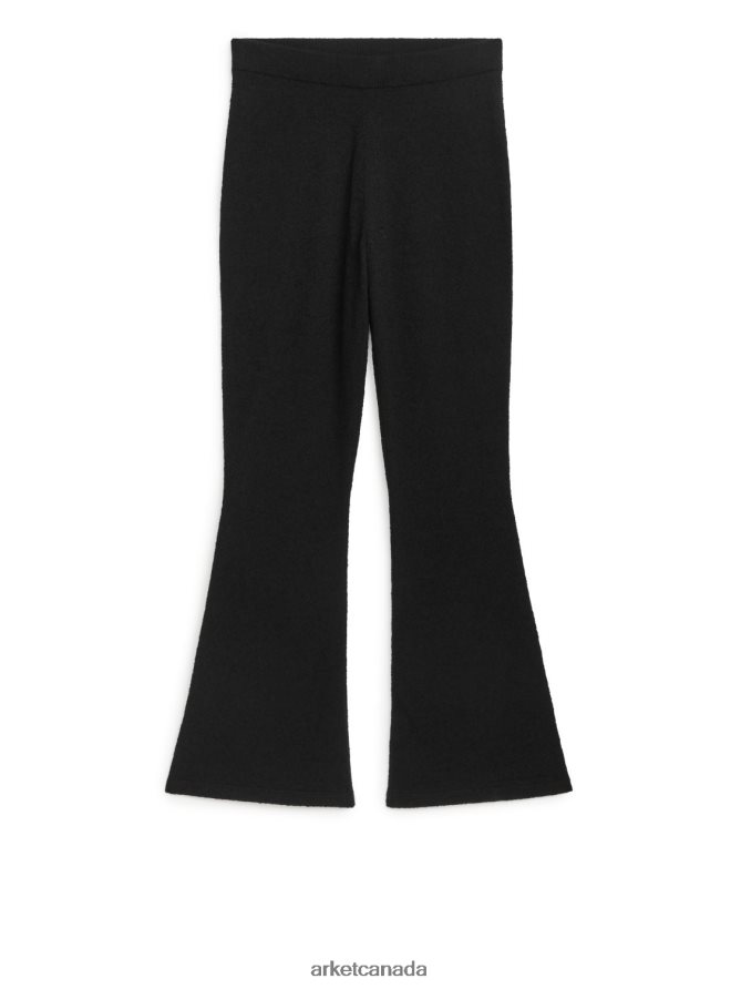 ARKET Clothing 4L826J207 Black Flared Boucle Trousers Women