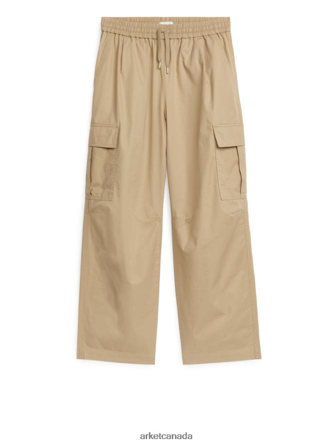 ARKET Clothing 4L826J211 Beige Cargo Trousers Women