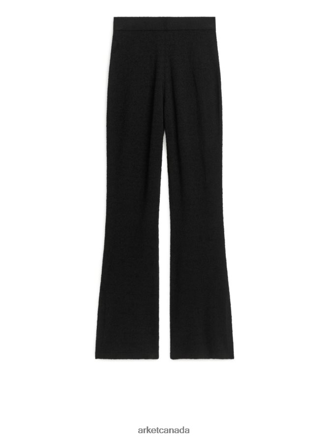 ARKET Clothing 4L826J221 Black Flared Boucle Trousers Women