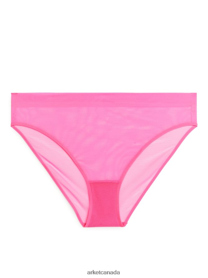 ARKET Clothing 4L826J537 Pink Mesh Briefs Women