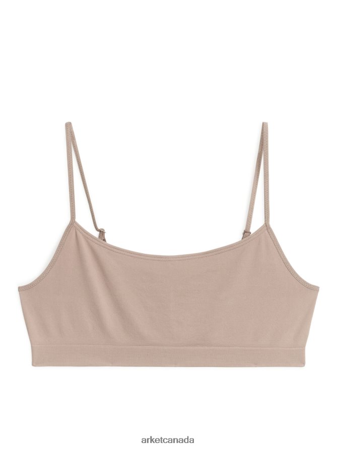 ARKET Clothing 4L826J540 Beige Soft Seamless Top Women