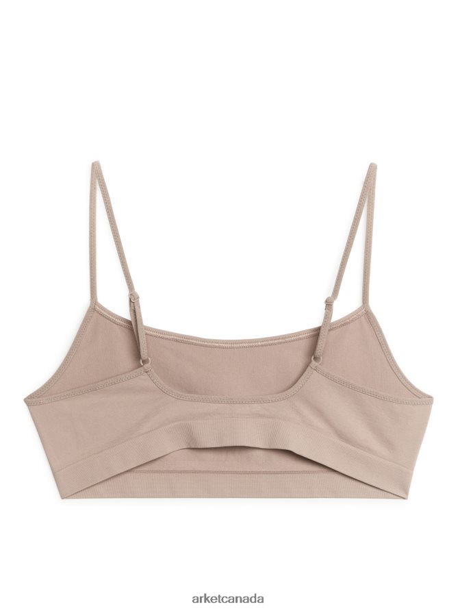 ARKET Clothing 4L826J540 Beige Soft Seamless Top Women