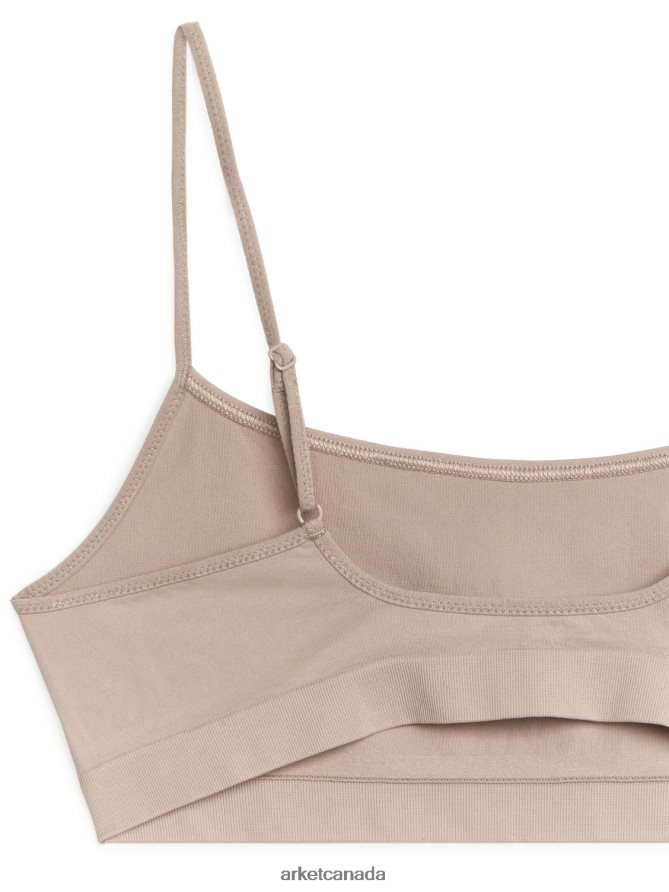 ARKET Clothing 4L826J540 Beige Soft Seamless Top Women