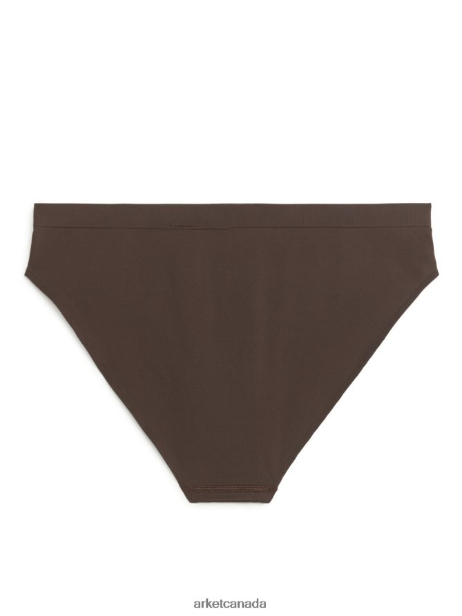 ARKET Clothing 4L826J541 Dark Brown Seamless Briefs Women