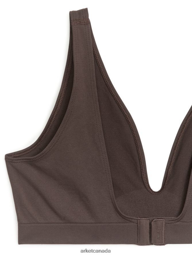 ARKET Clothing 4L826J542 Brown Seamless Soft Bra Women