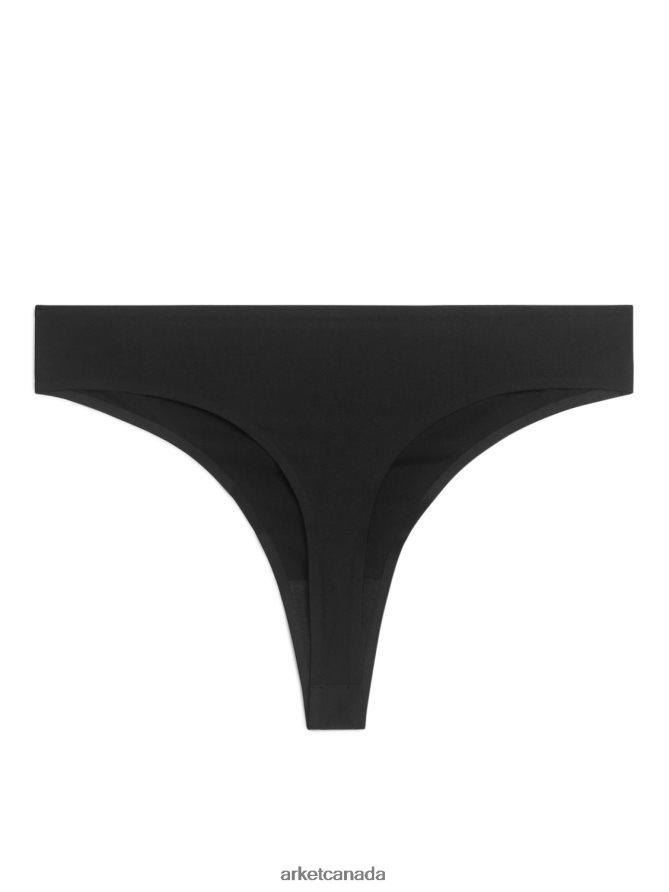 ARKET Clothing 4L826J543 Black Seamless Thongs Women
