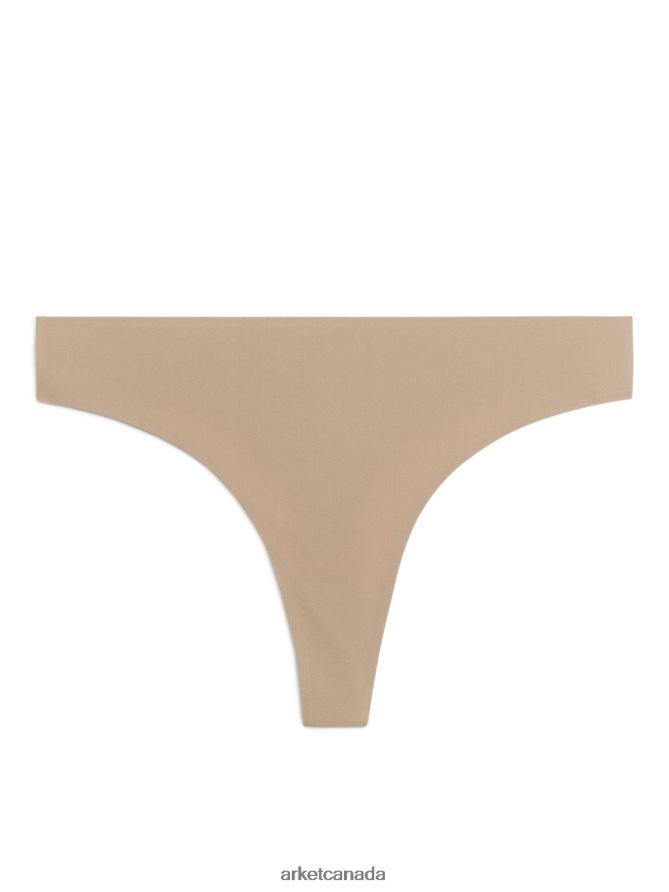 ARKET Clothing 4L826J546 Beige Seamless Thongs Women