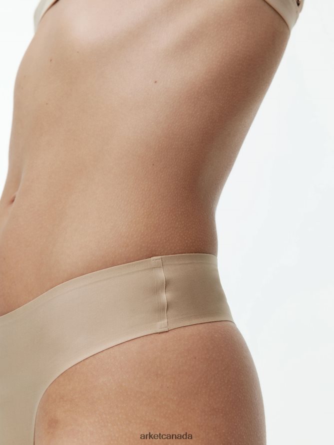 ARKET Clothing 4L826J546 Beige Seamless Thongs Women