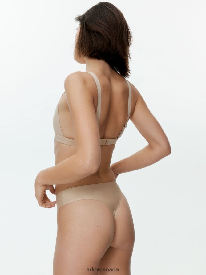 ARKET Clothing 4L826J546 Beige Seamless Thongs Women
