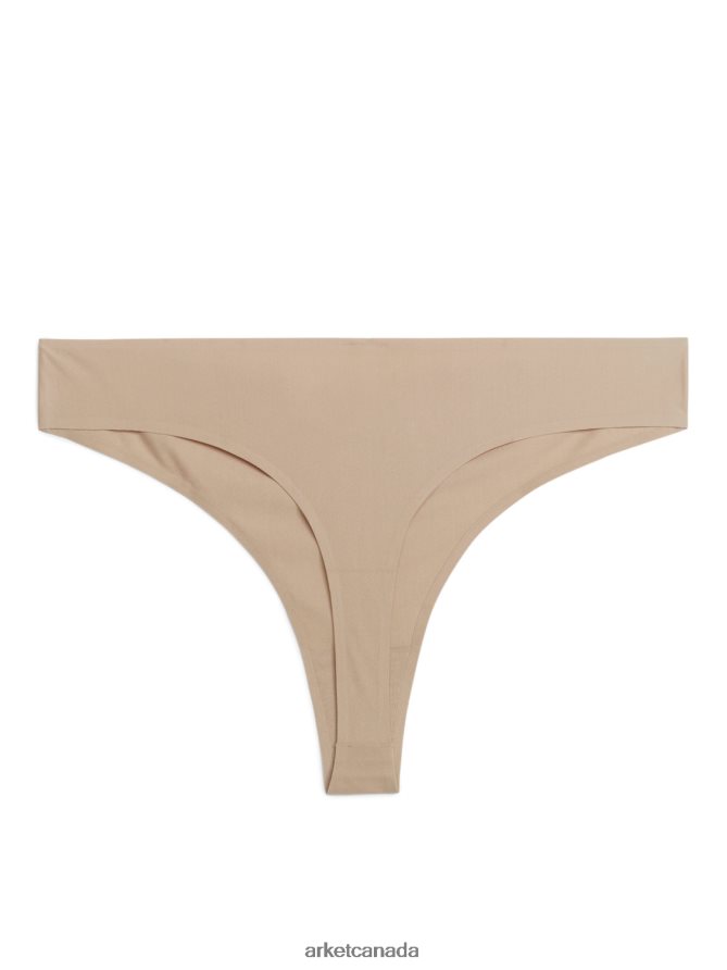 ARKET Clothing 4L826J546 Beige Seamless Thongs Women