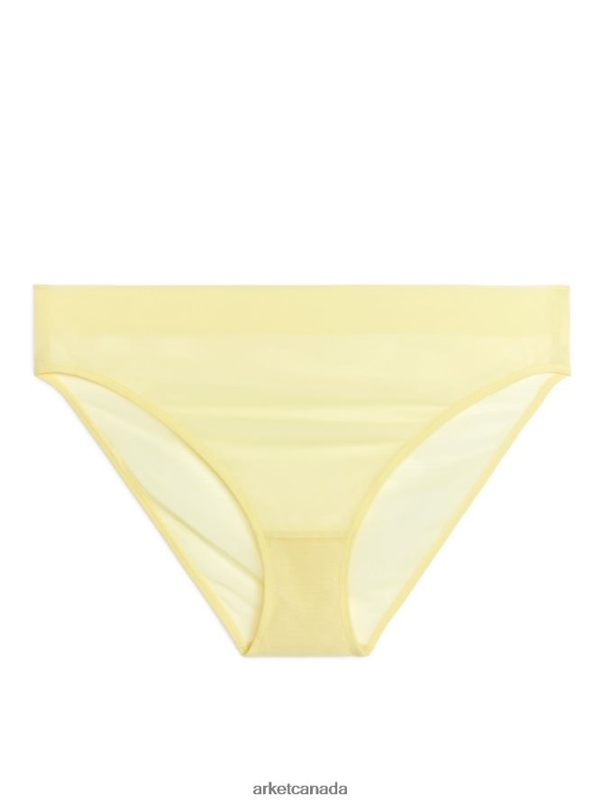 ARKET Clothing 4L826J547 Yellow Mesh Briefs Women