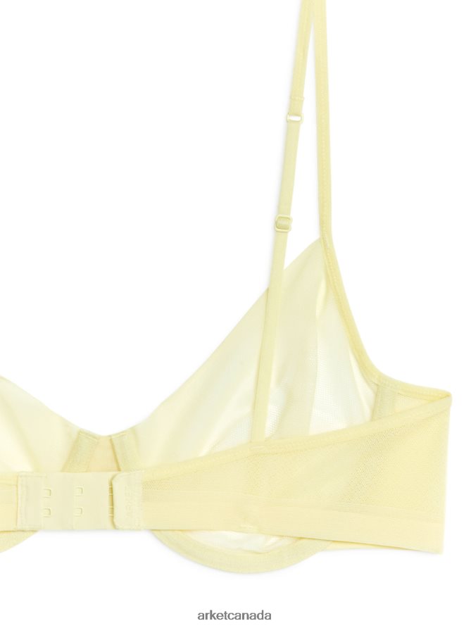 ARKET Clothing 4L826J548 Yellow Mesh Wire Bra Women