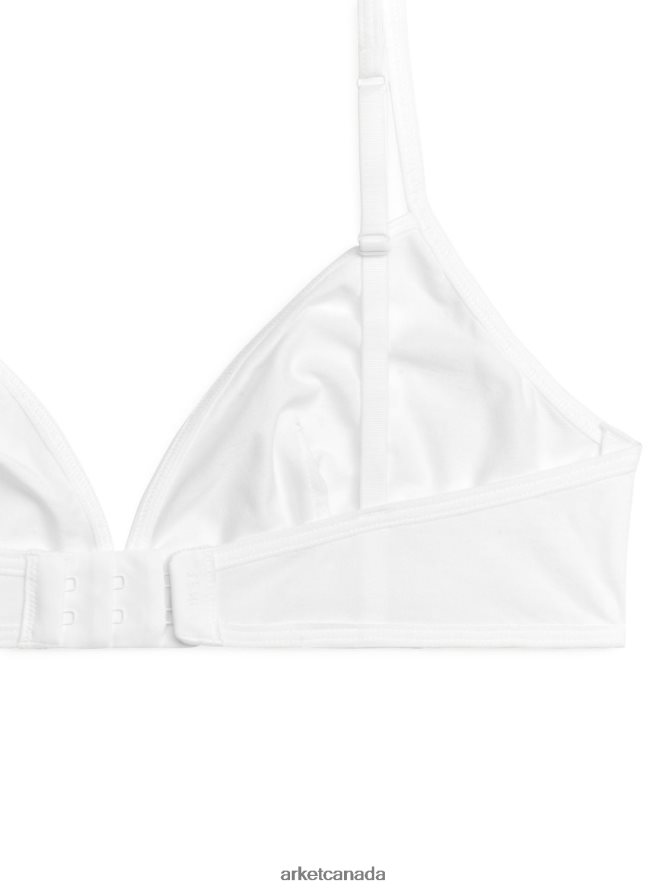 ARKET Clothing 4L826J552 White Cotton Soft Bra Women