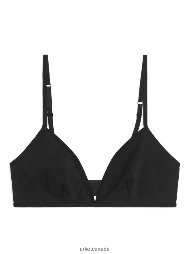 ARKET Clothing 4L826J553 Black Cotton Soft Bra Women