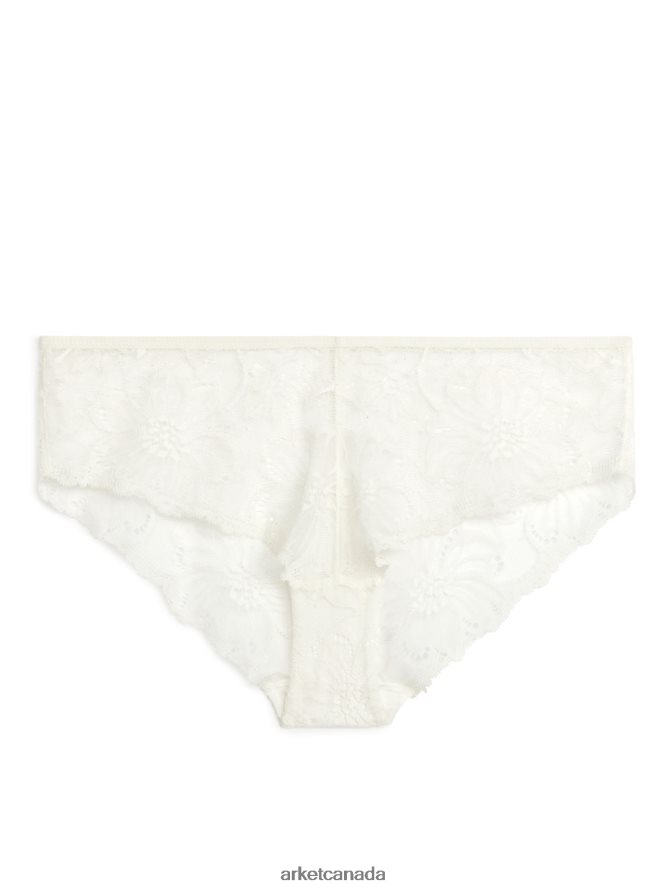 ARKET Clothing 4L826J554 Off White Lace Hipsters Women