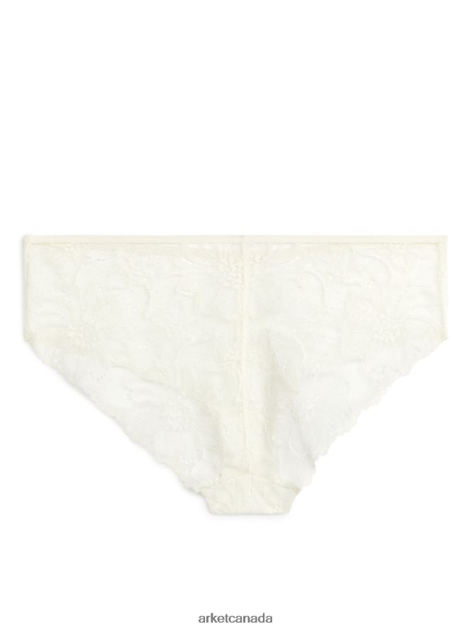 ARKET Clothing 4L826J554 Off White Lace Hipsters Women