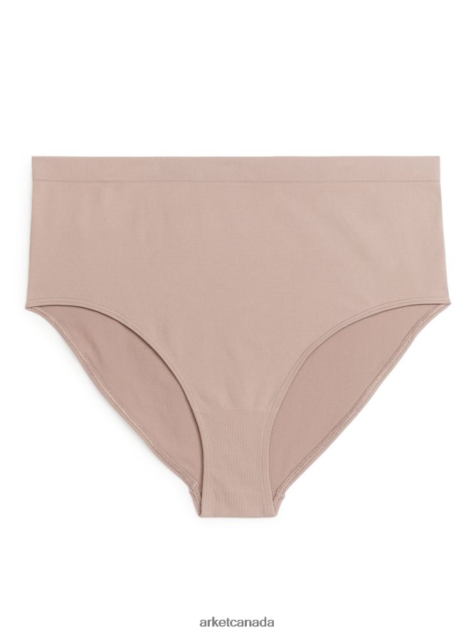 ARKET Clothing 4L826J558 Beige High Waist Seamless Briefs Women