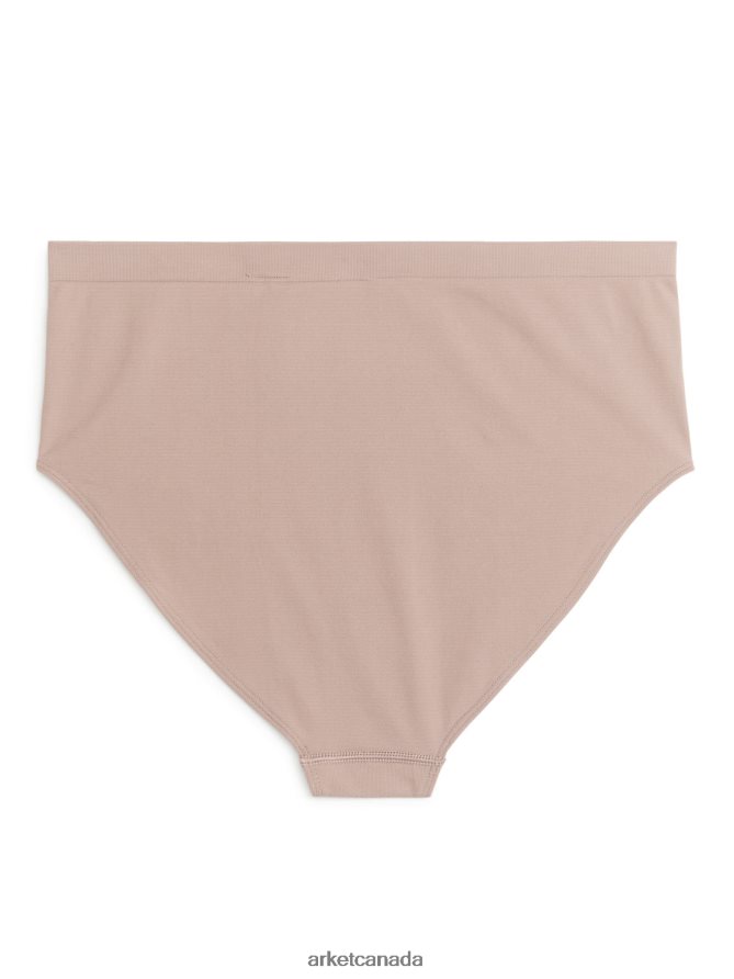 ARKET Clothing 4L826J558 Beige High Waist Seamless Briefs Women