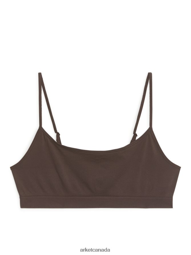 ARKET Clothing 4L826J560 Brown Soft Seamless Top Women
