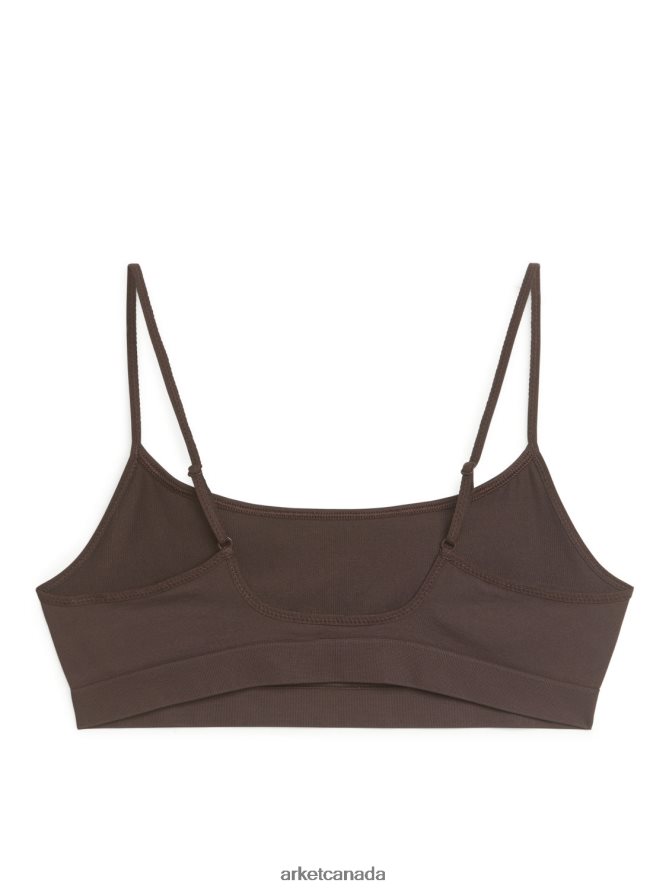 ARKET Clothing 4L826J560 Brown Soft Seamless Top Women