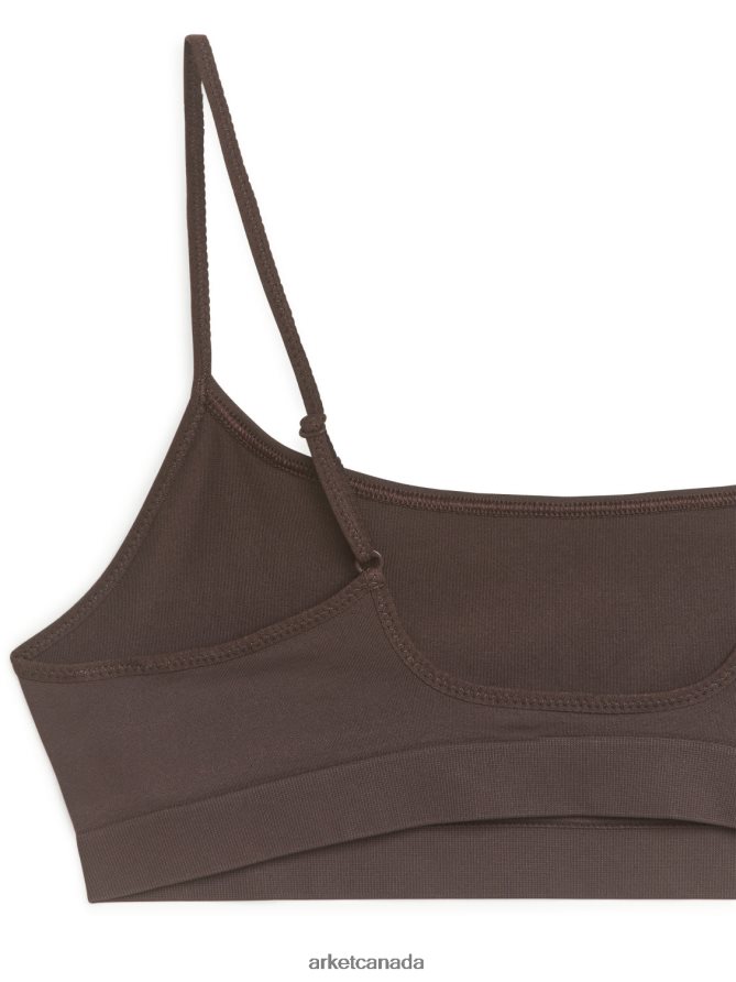ARKET Clothing 4L826J560 Brown Soft Seamless Top Women